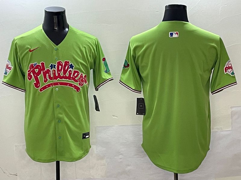 Men Philadelphia Phillies Blank Green Five generations Joint Name 2025 Nike MLB Jersey style 4